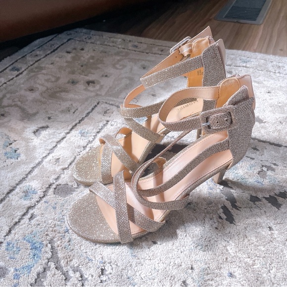 Maripe Elissa Metallic Gold Heels Size 8.5 M - Picture 7 of 8